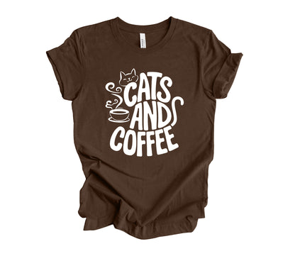 Cats and Coffee Tee