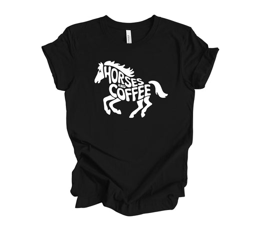 Horses and Coffee Tee